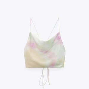 NWT Zara white silk top